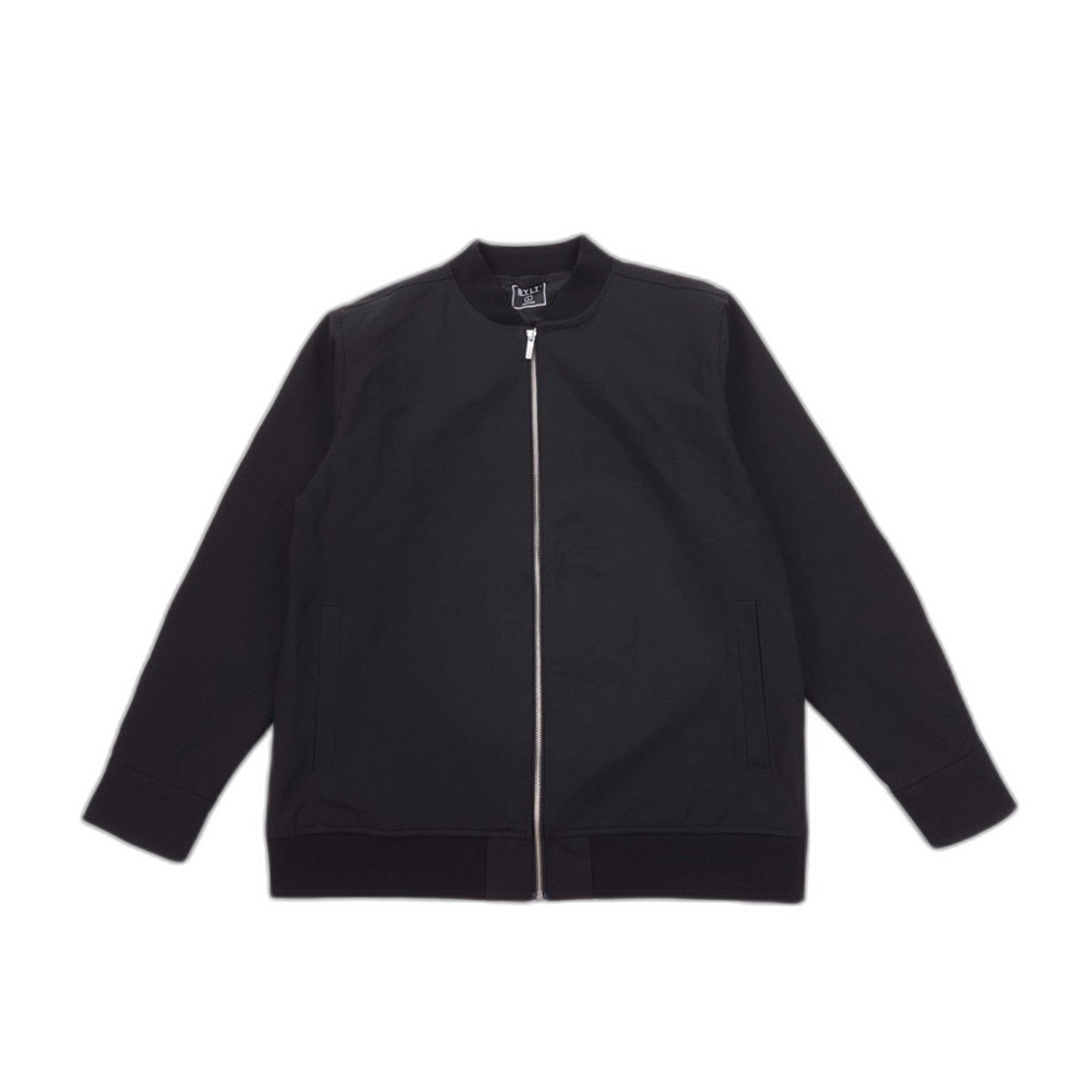 NEW BYLT Limitless Bomber Jacket Black Minimal Athleisure Sporty Clean Boy Urban
